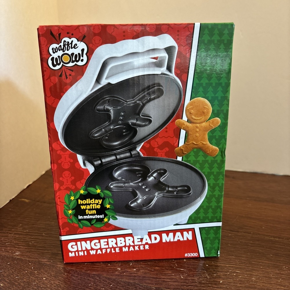 Waffle Wow Gingerbread Man Mini Waffle Maker‎